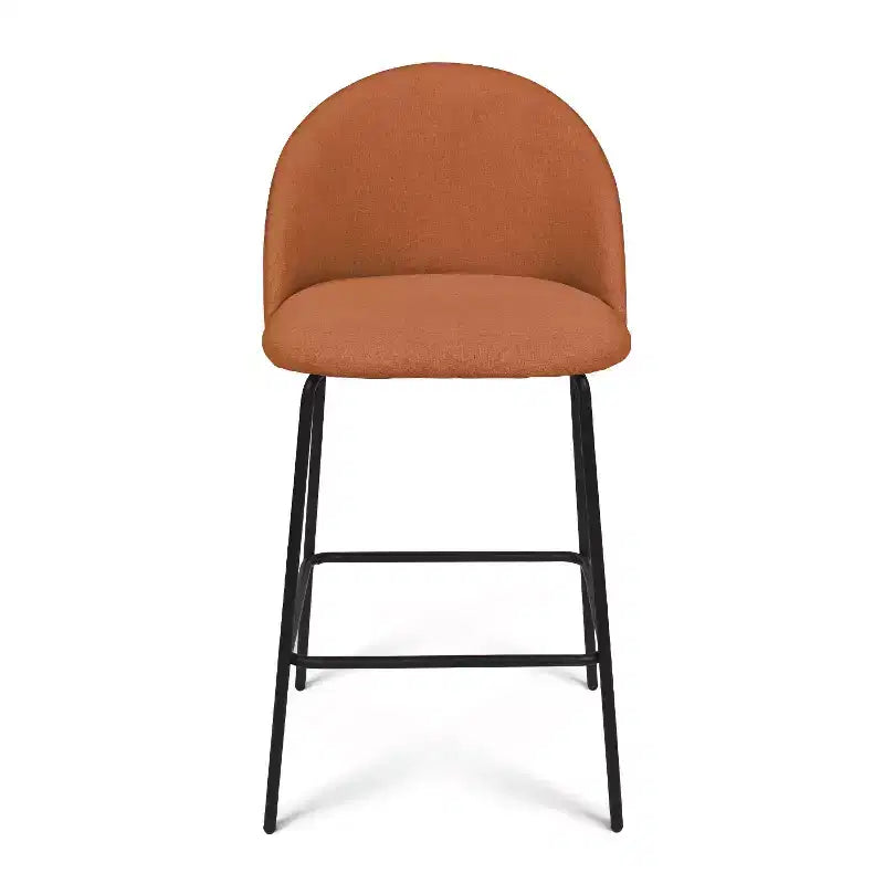 25 Counter Height Stool Set of 2,Counter Height Barstools with Back,Upholstered Counter Stool Chairs with Black Metal Frame-Panipeachy