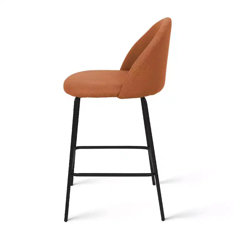 25 Counter Height Stool Set of 2,Counter Height Barstools with Back,Upholstered Counter Stool Chairs with Black Metal Frame-Panipeachy