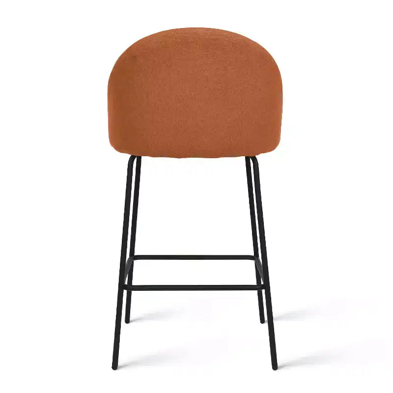 25 Counter Height Stool Set of 2,Counter Height Barstools with Back,Upholstered Counter Stool Chairs with Black Metal Frame-Panipeachy