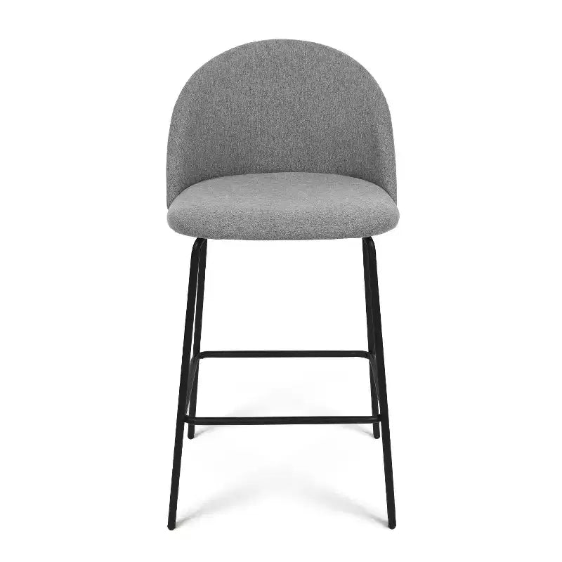25 Counter Height Stool Set of 2,Counter Height Barstools with Back,Upholstered Counter Stool Chairs with Black Metal Frame-Panipeachy