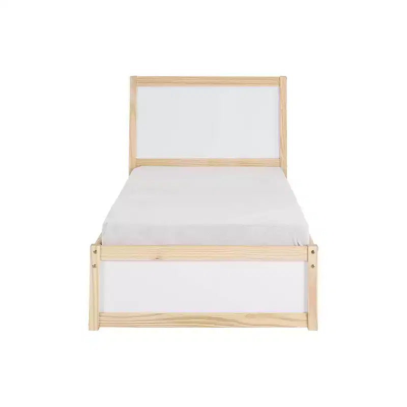 Twin Mod Bed White - Alaterre Furniture: Pine Frame, No Box Spring Required, Kids' Bedroom Daybed
