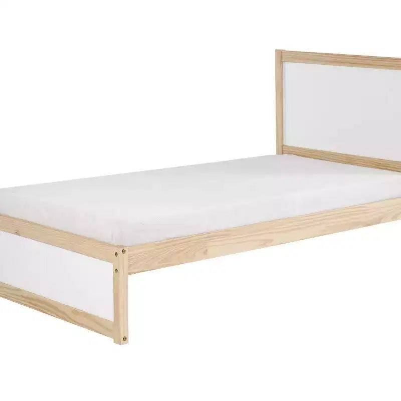 Twin Mod Bed White - Alaterre Furniture: Pine Frame, No Box Spring Required, Kids' Bedroom Daybed