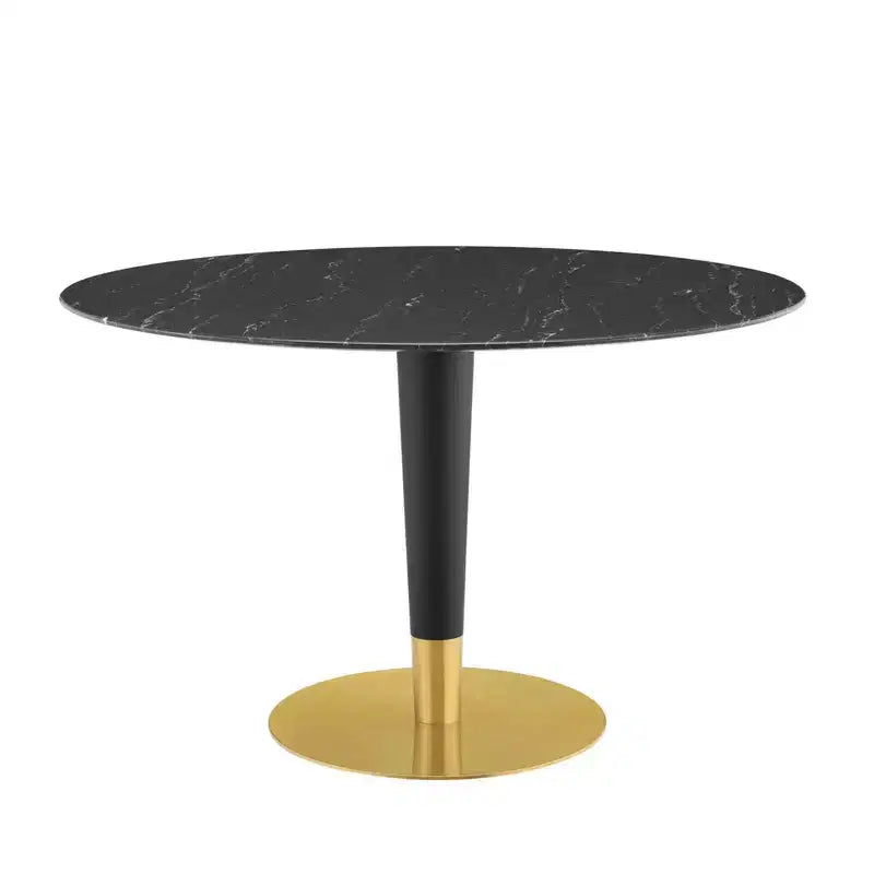 Zinque Round Artificial Marble Dining Table - Modway