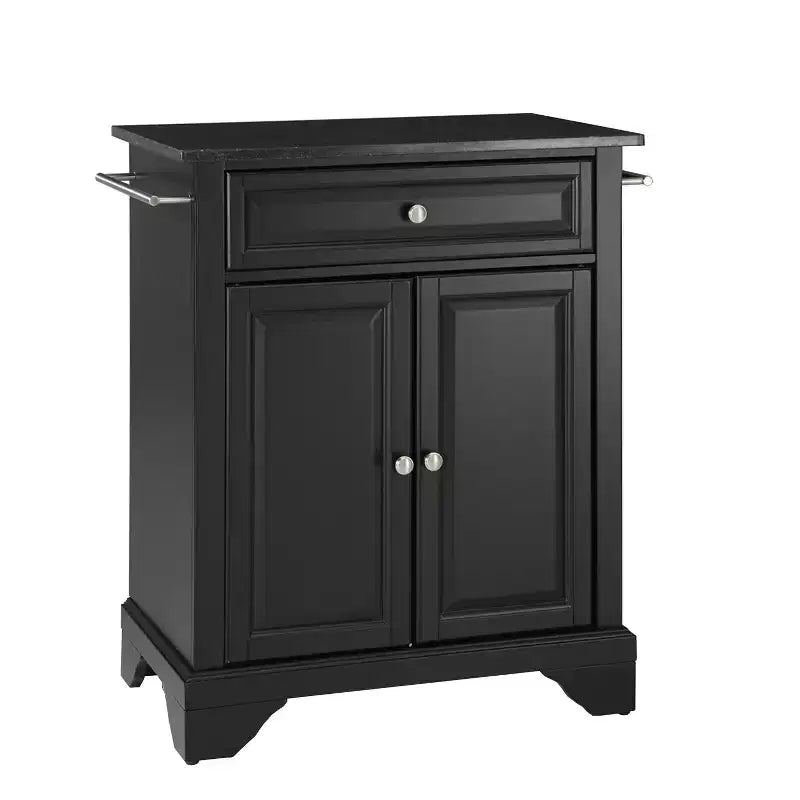 Lafayette Black Granite Top Portable Kitchen Island/Cart - Crosley