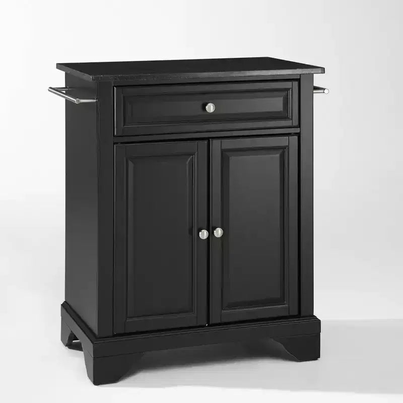 Lafayette Black Granite Top Portable Kitchen Island/Cart - Crosley