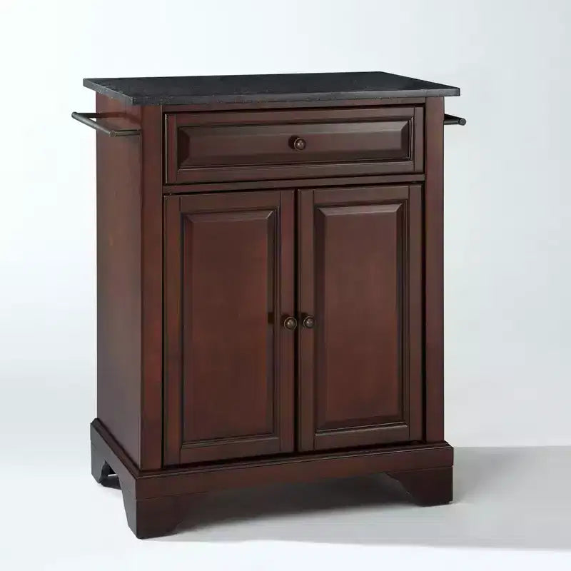 Lafayette Black Granite Top Portable Kitchen Island/Cart - Crosley